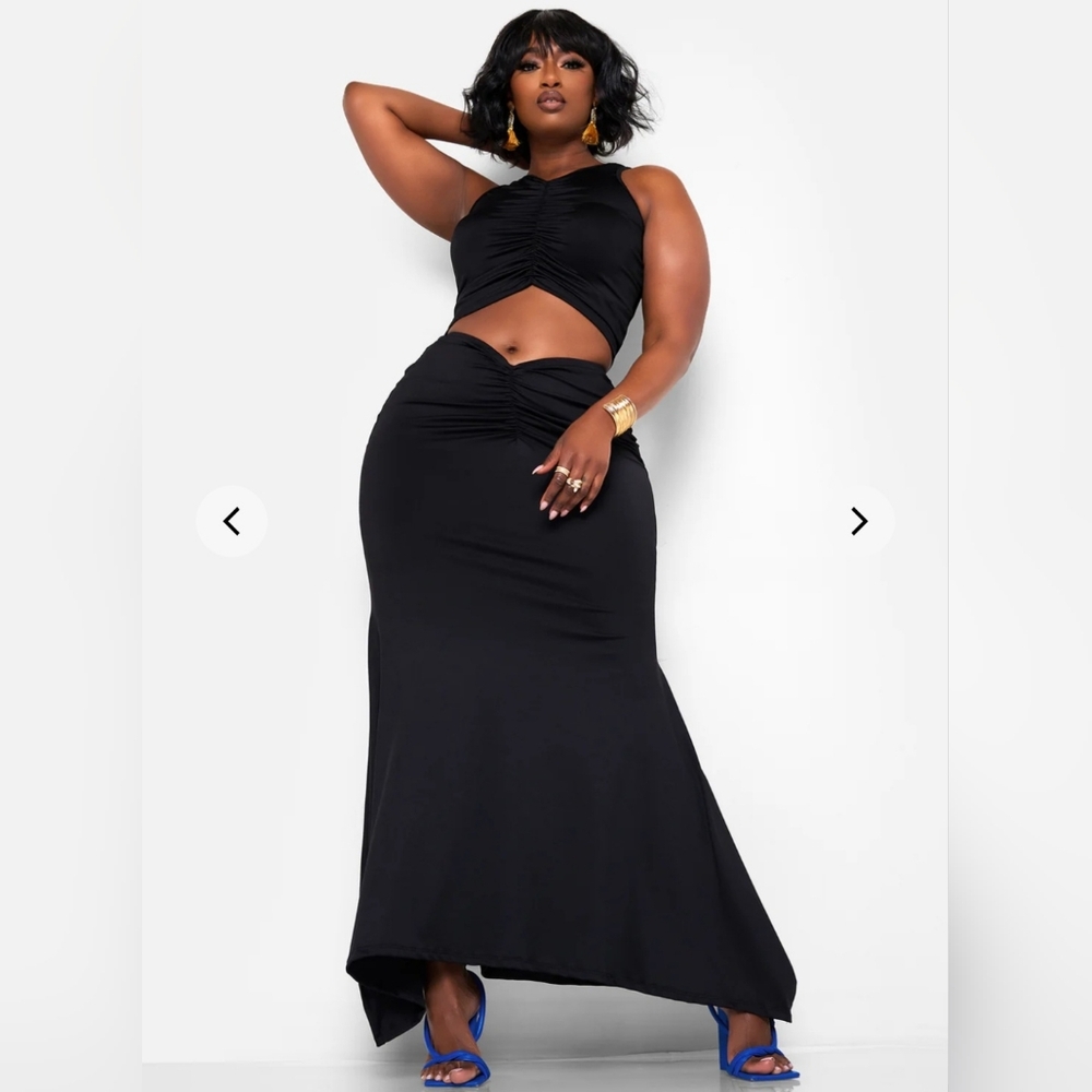 Rebdolls Love Again Low Rise Bodycon Long Maxi Midi Skirt Plus Size 4x